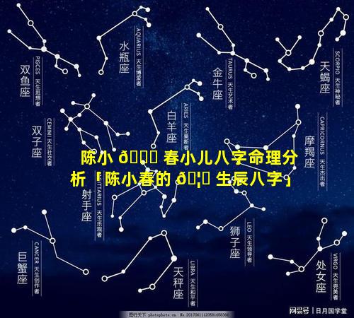 陈小 🐕 春小儿八字命理分析「陈小春的 🦟 生辰八字」